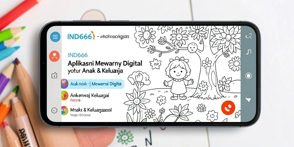 Antarmuka user-friendly dengan berbagai pilihan gambar mewarnai.