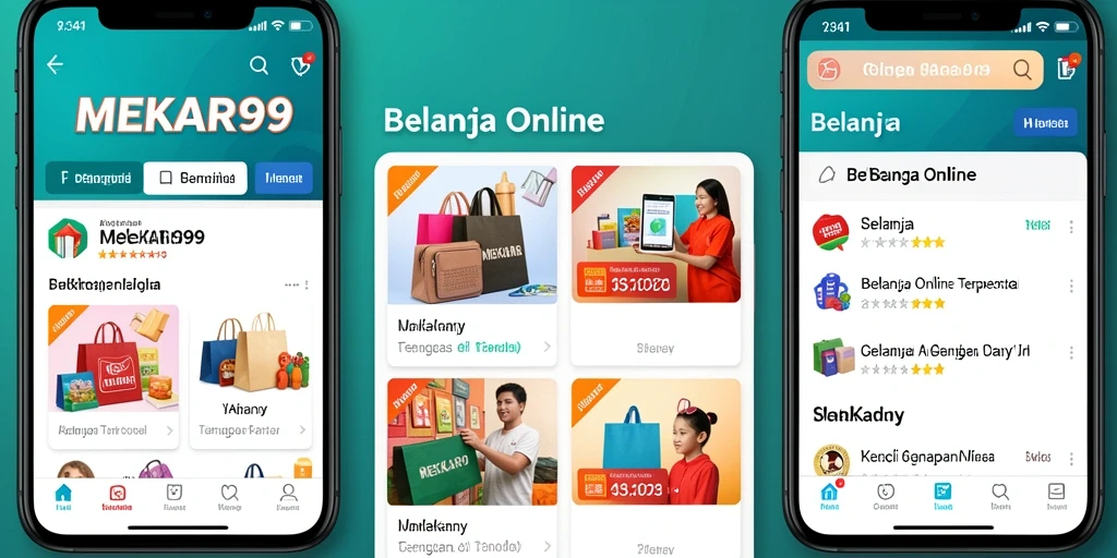 Tampilan antarmuka aplikasi MEKAR99 yang modern dan mudah digunakan.