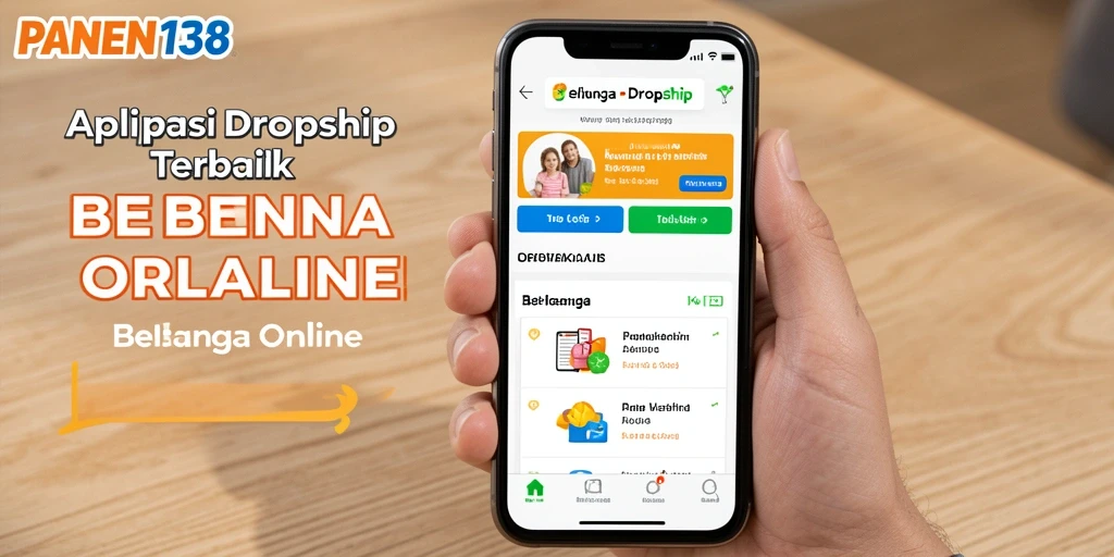 Tampilan antarmuka aplikasi PANEN138 untuk dropship yang user-friendly.