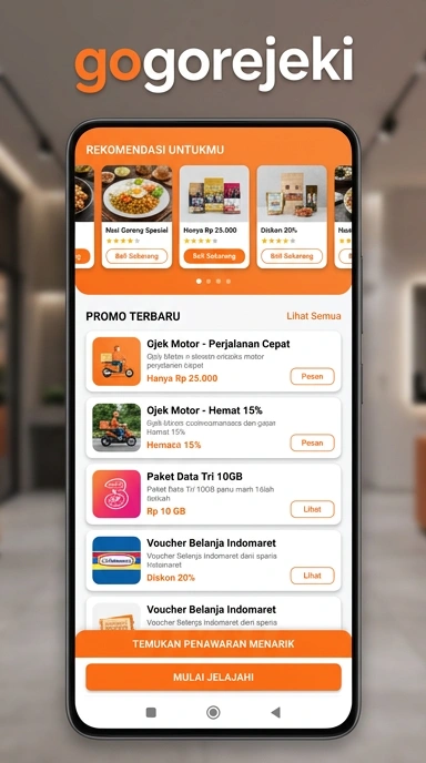 Tampilan katalog aplikasi gogorejeki