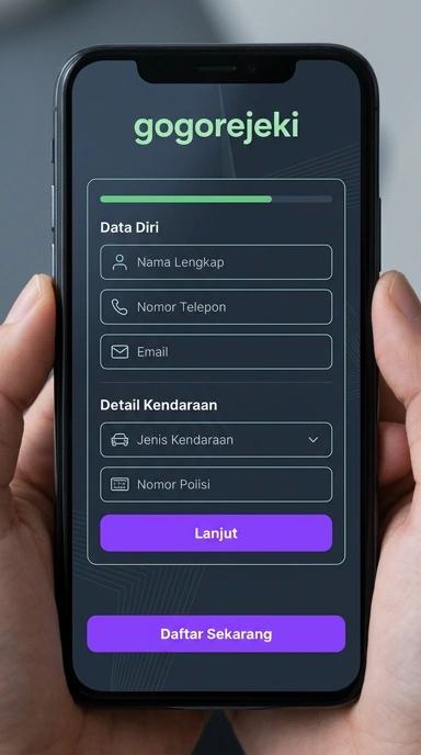 Tampilan halaman daftar gogorejeki