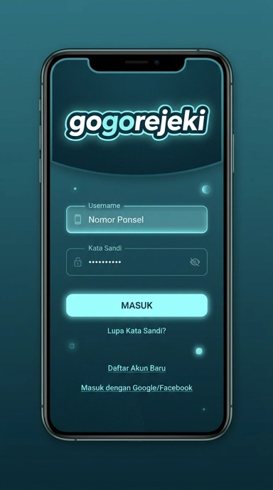Tampilan halaman login gogorejeki