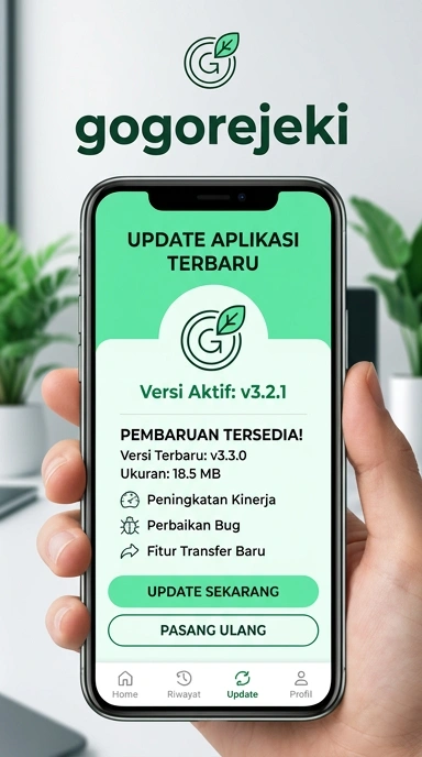 Tampilan riwayat versi gogorejeki